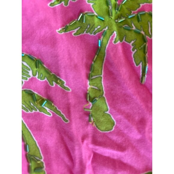 Women's Vanity Collection Pant Monkey Palm Tree Pink Green FUN Cargo Beads Large - Picture 9 of 13